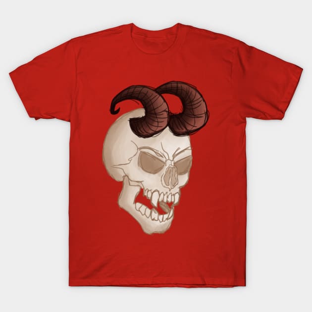 Demon Skull T-Shirt by Blackmoonrose13